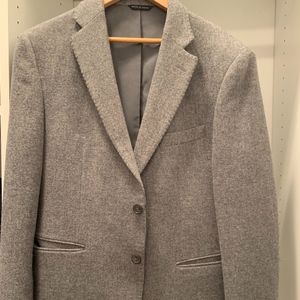 Banana Republic Grey Wool Two-Button Blazer